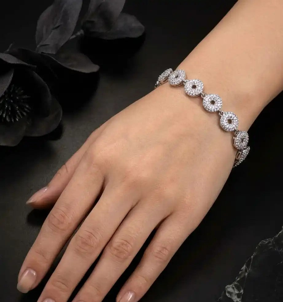 Lumière Silver Zircon Bracelet