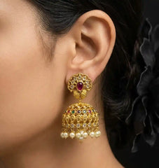 Temple Grace South Indian Jhumki