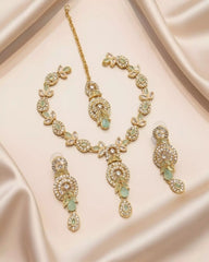 Luxury Wedding Event Necklace Earrings and Tikka Set
