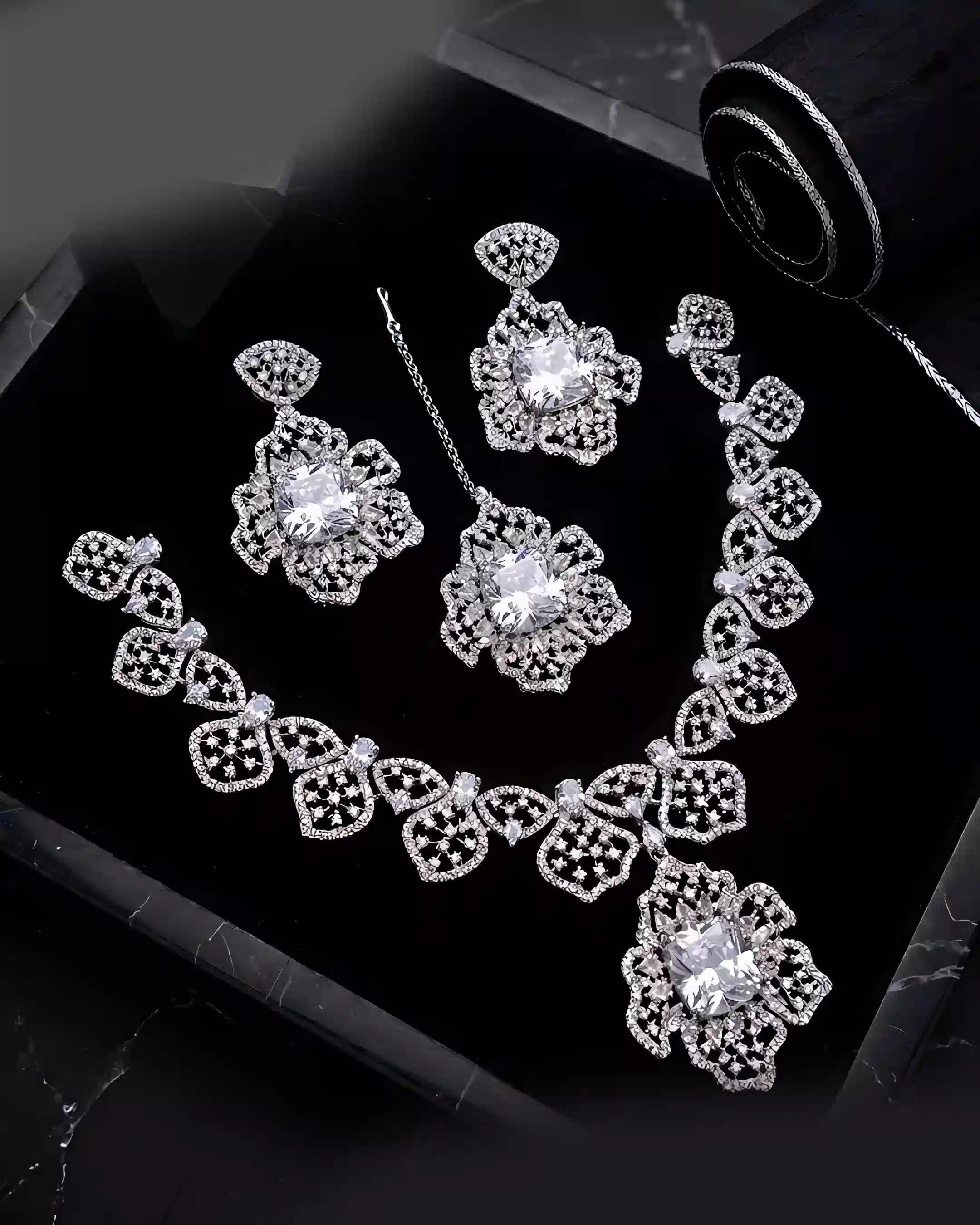 Opulent AD Necklace Set