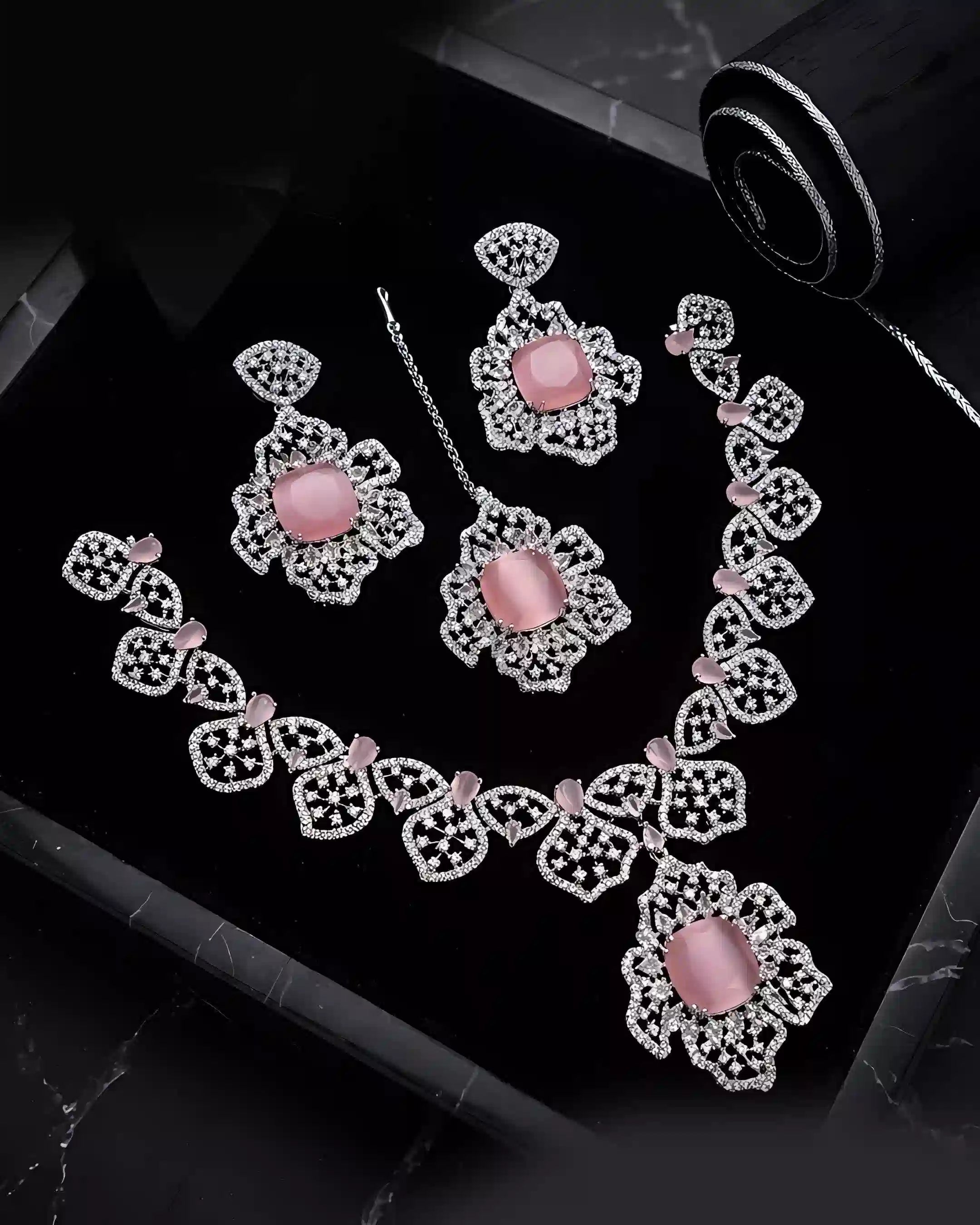 Opulent AD Necklace Set