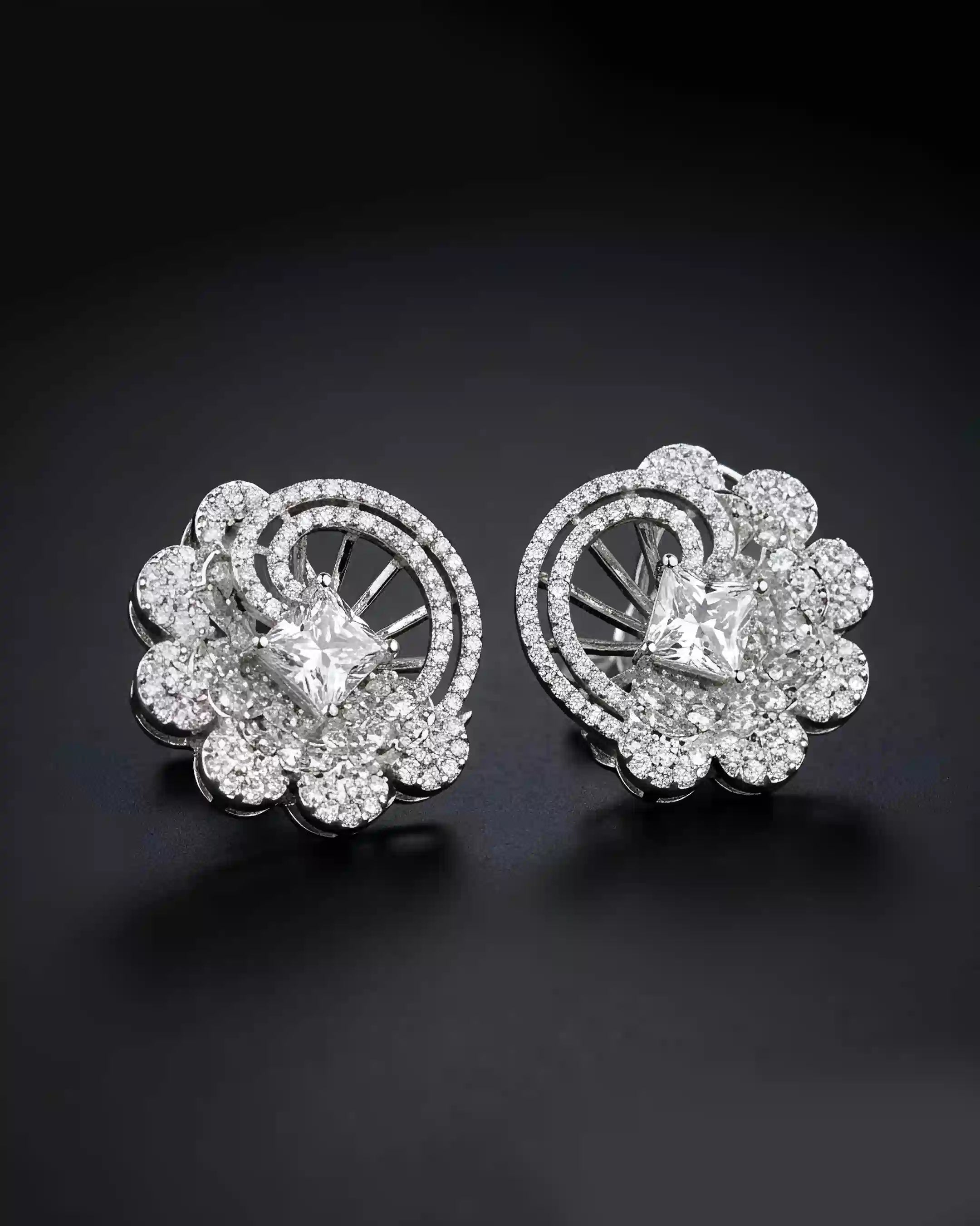 Elegant AD Stud Earrings