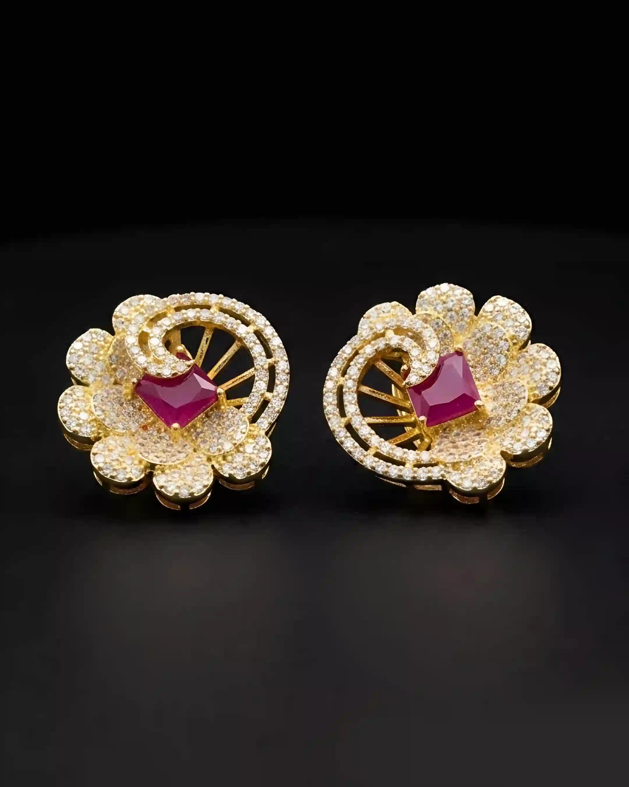 Elegant AD Stud Earrings