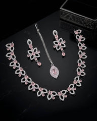 Elegant American Diamond Necklace Set