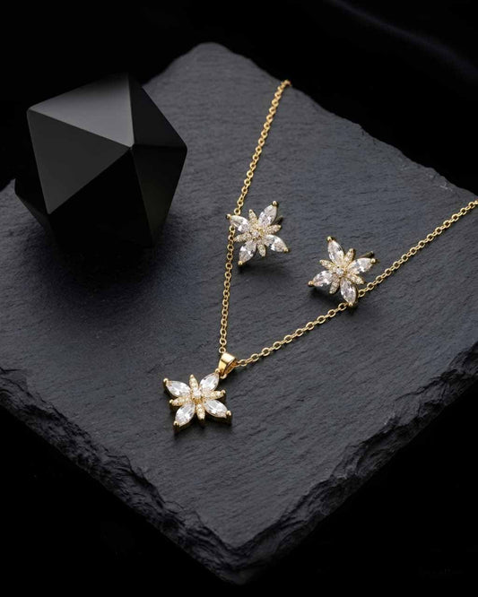 Blossom Crystal  Locket Set