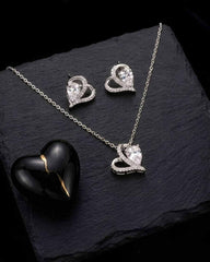 Royal Heart Crystal Locket Set