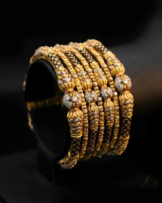 Only Pre Order 15 Days Delivery Royal Shine Gold Plated Bangles