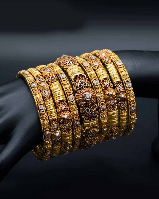 Only Pre Order 15 Days Delivery Premium Finish Gold Bangles