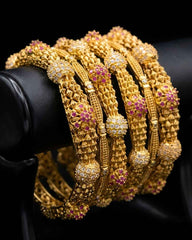 Only Pre Order 15 Days Delivery Premium Shine Gold Bangles