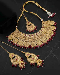 Reverse Kundan Zircon Bridal Set