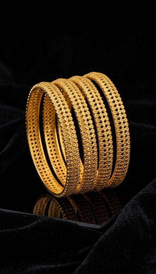 Royal Textured Bangles Set