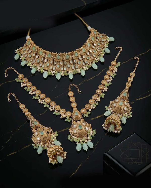 Luxury Bridal Mathapatti Set alternate view