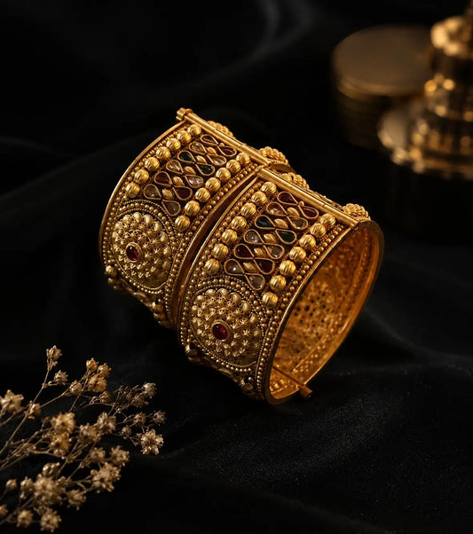 Rajwadi Antique Bangles Set