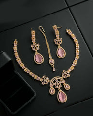 Classic American Diamond Necklace Set
