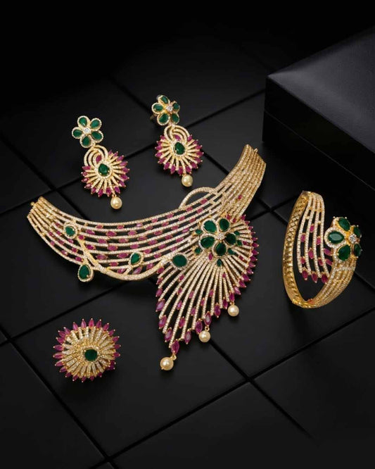 Royal Aura American Diamond Set