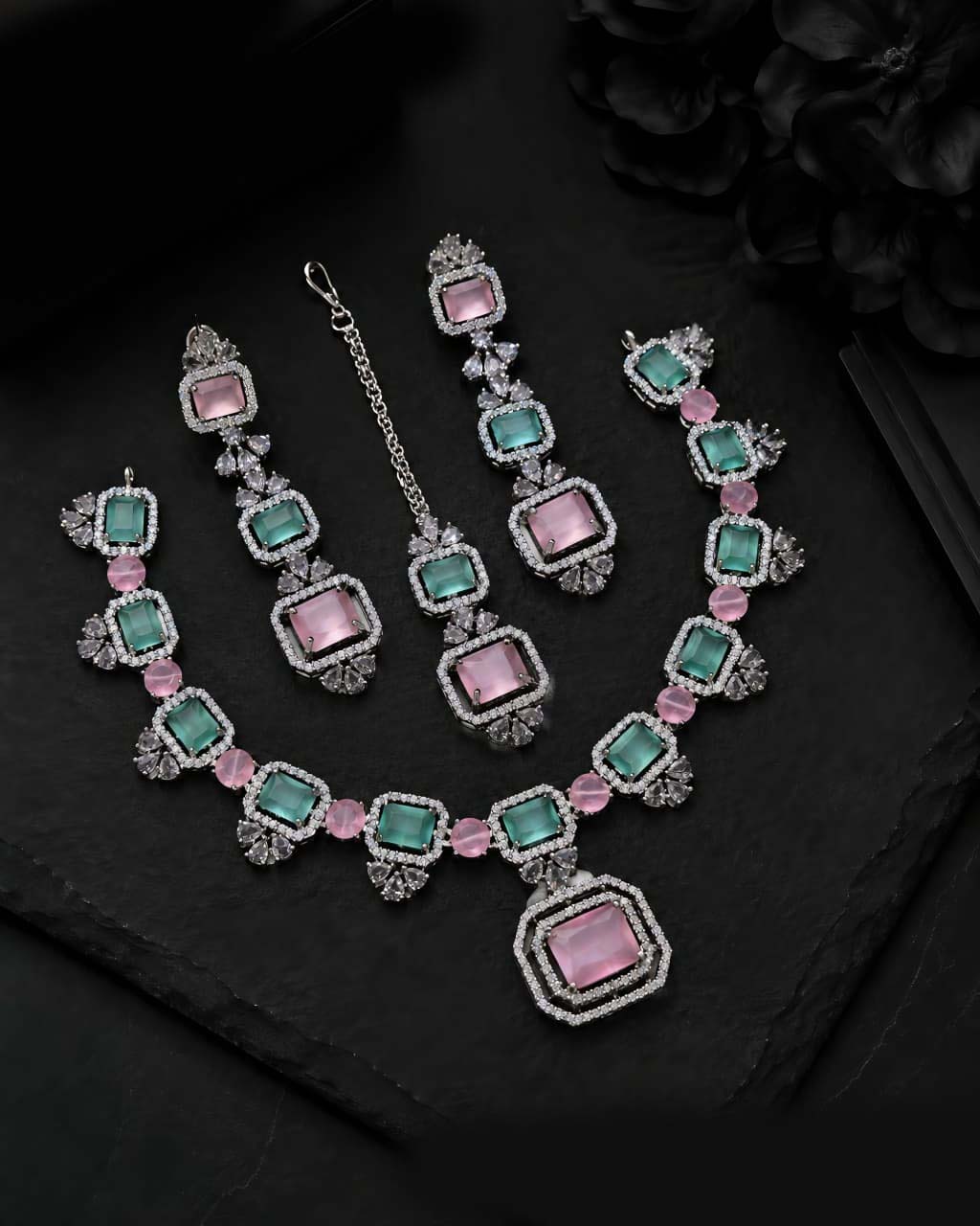 Eloria American Diamond Necklace Set