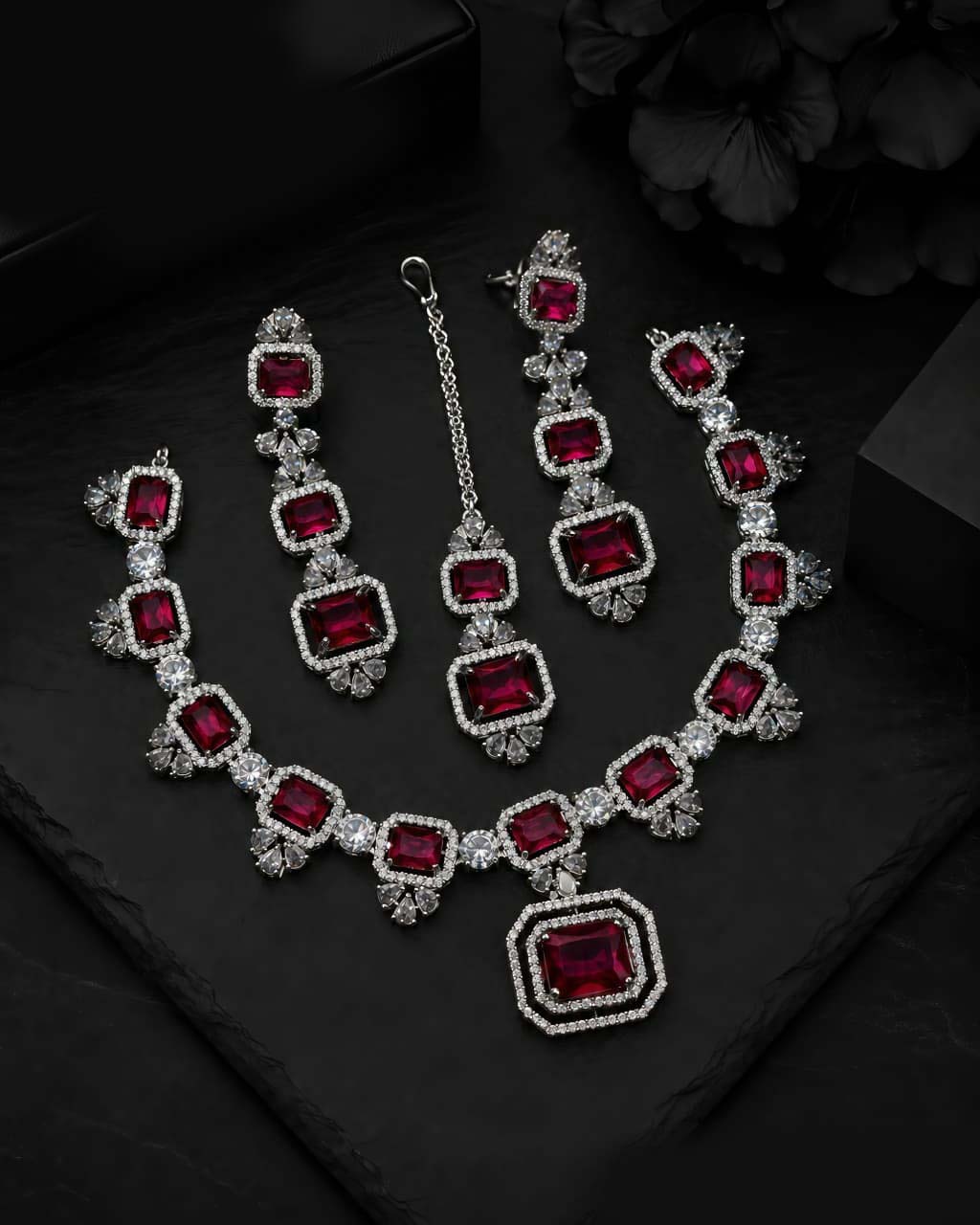 Eloria American Diamond Necklace Set