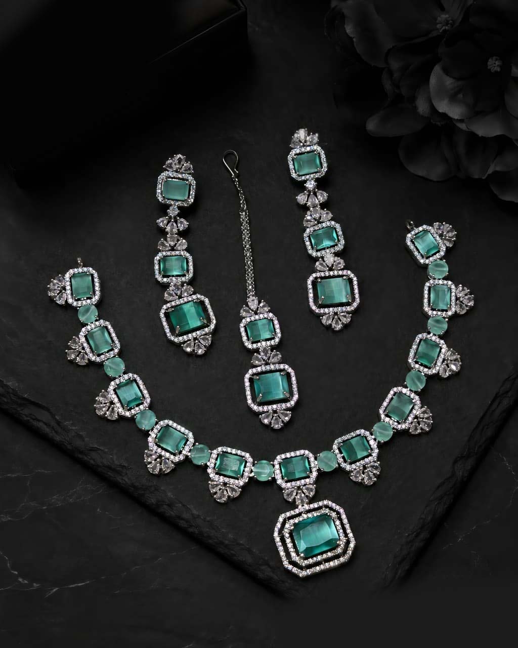 Eloria American Diamond Necklace Set