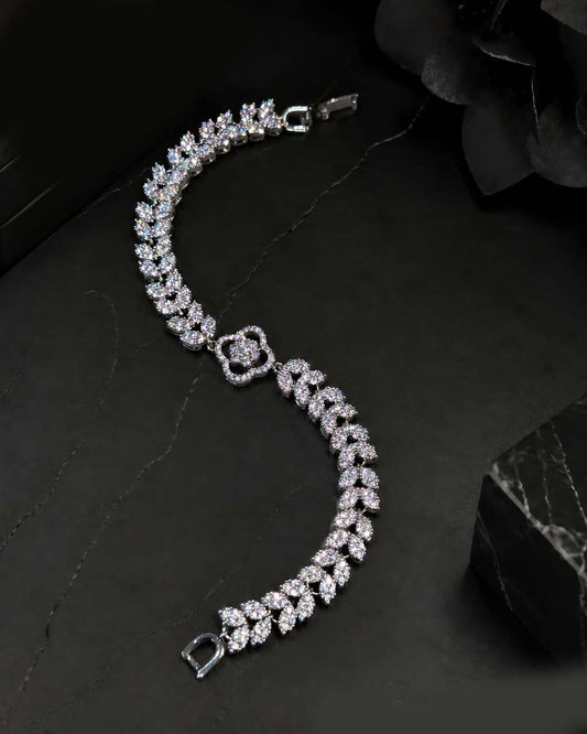 Celestia Silver Zircon Bracelet