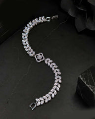 Celestia Silver Zircon Bracelet