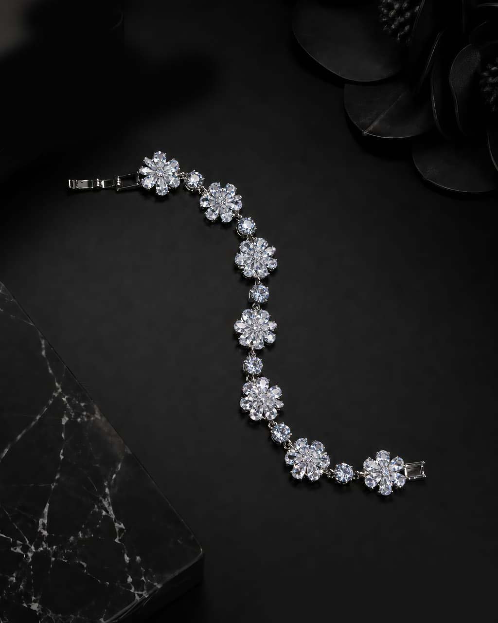 Evanna Silver Zircon Bracelet