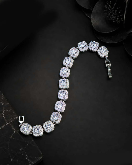 Estelle Silver Zircon Bracelet