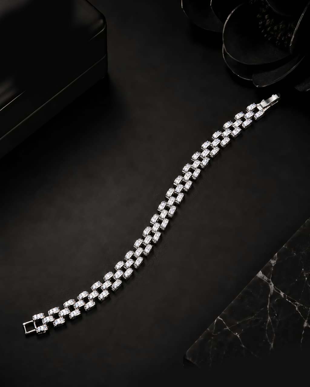 Zarelle Silver Zircon Bracelet