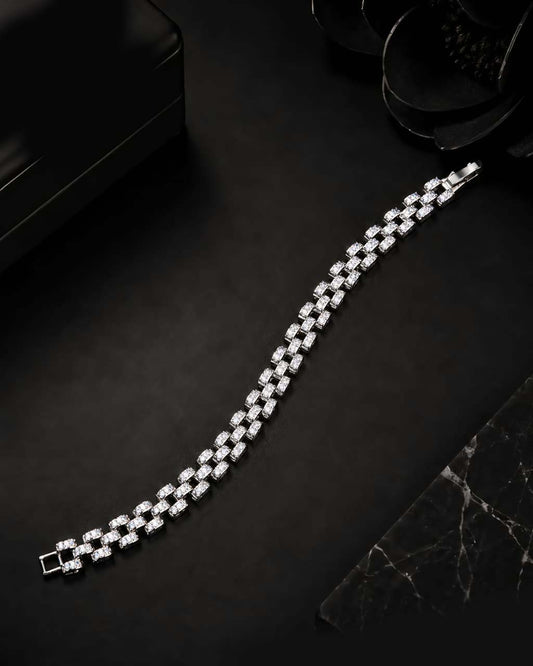 Zarelle Silver Zircon Bracelet