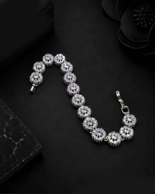 Mirabelle Silver Zircon Bracelet
