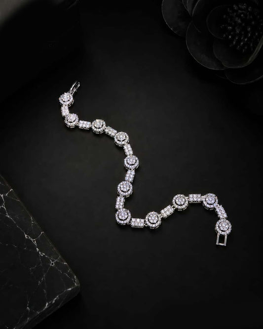 Ophelia Silver Zircon Bracelet