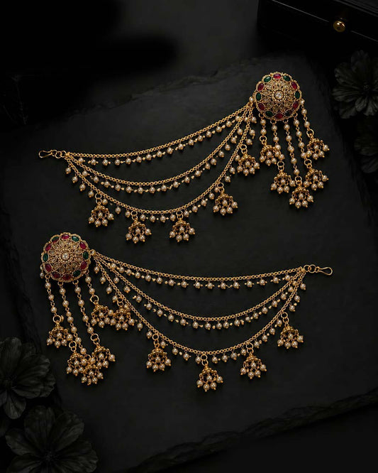 Bahubali Royal Earrings with Saharey