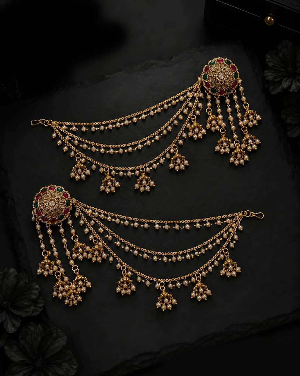 Bahubali Heritage Earrings with Saharey