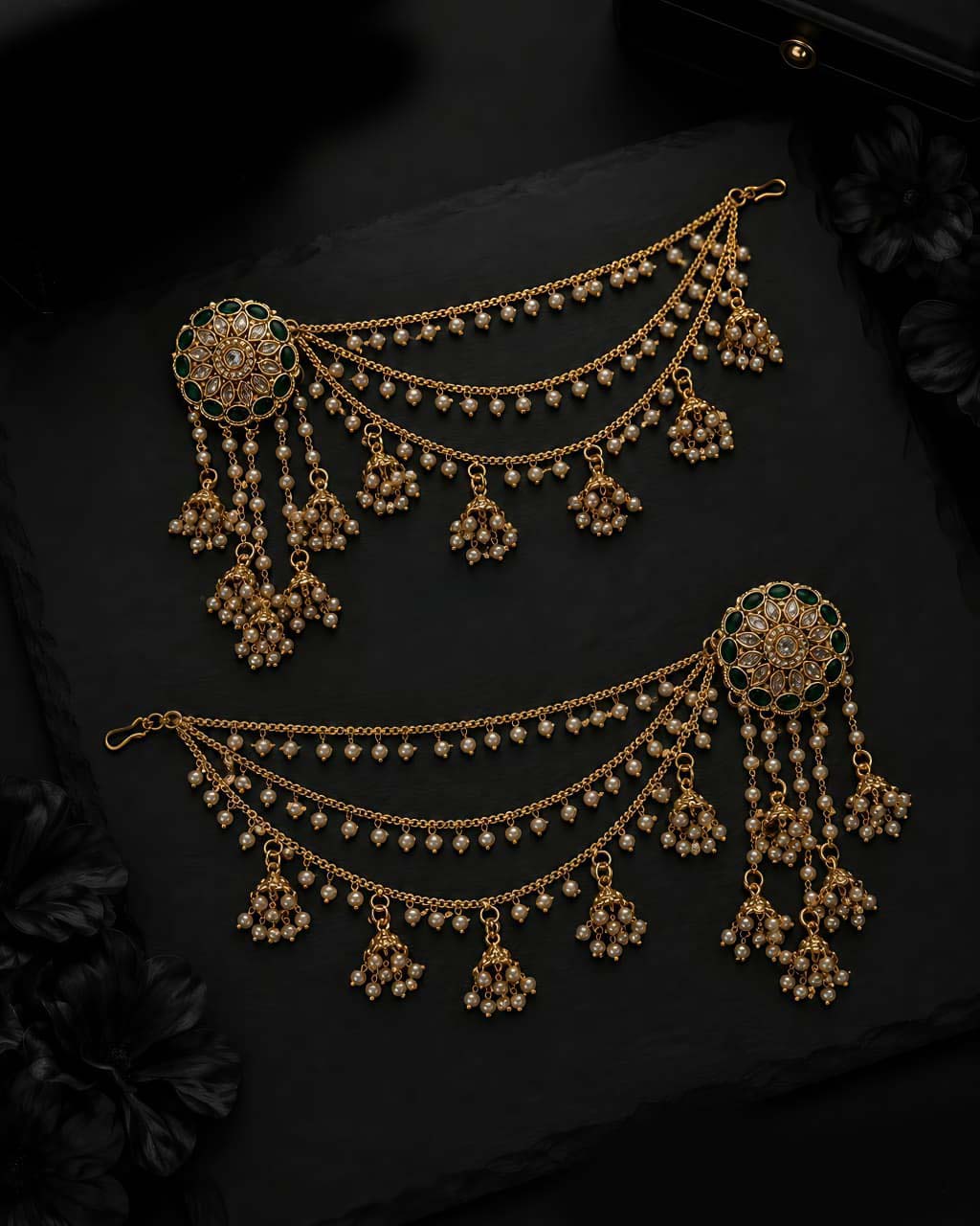 Bahubali Heritage Earrings with Saharey