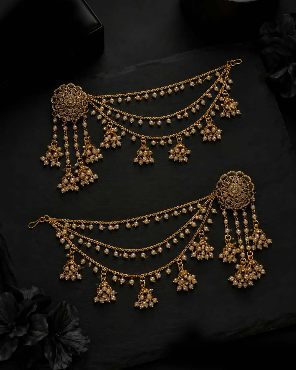 Bahubali Royal Earrings with Saharey