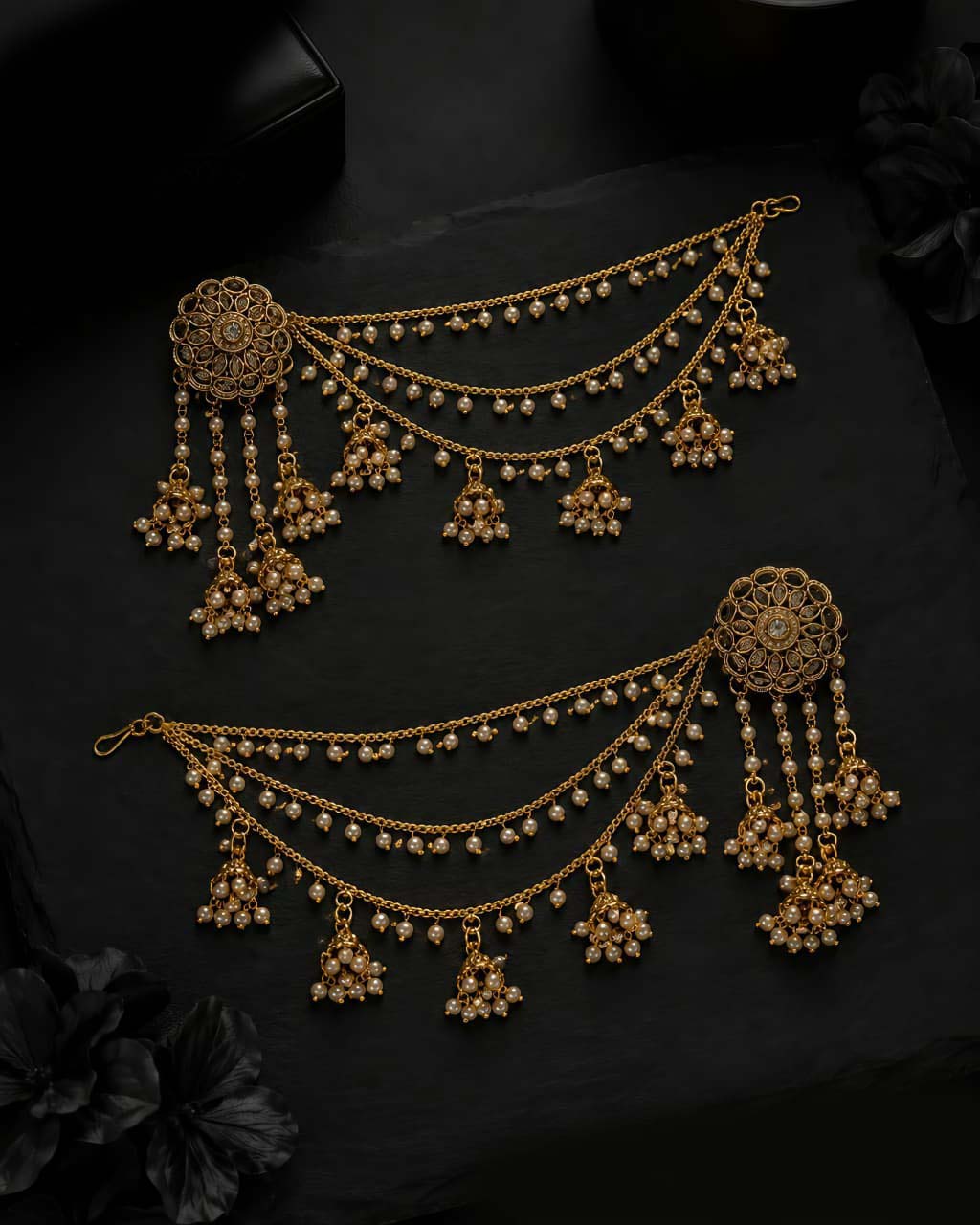 Bahubali Heritage Earrings with Saharey