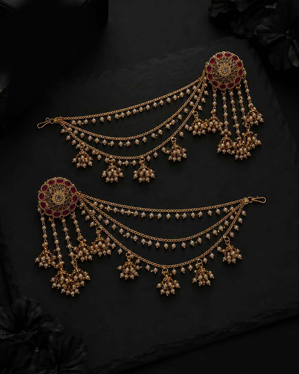 Bahubali Heritage Earrings with Saharey