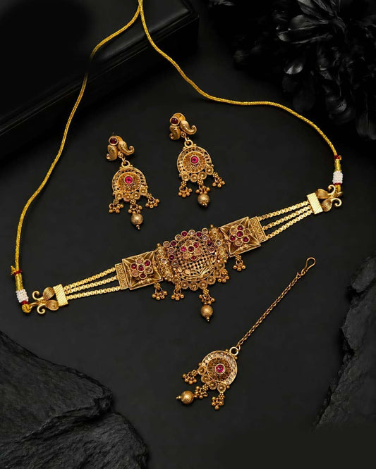 Rajwadi Royal Bridal Choker Set