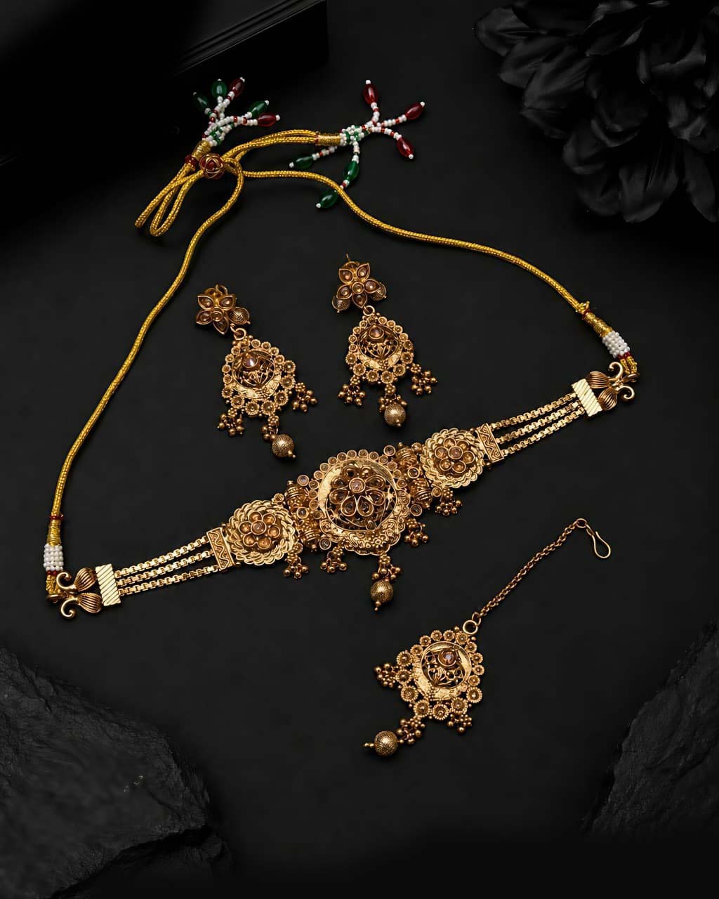 Rajwadi Noor Choker Set