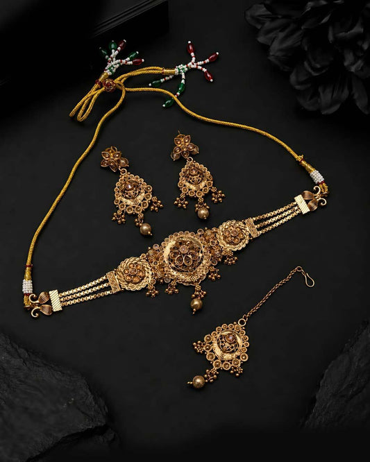Rajwadi Noor Choker Set