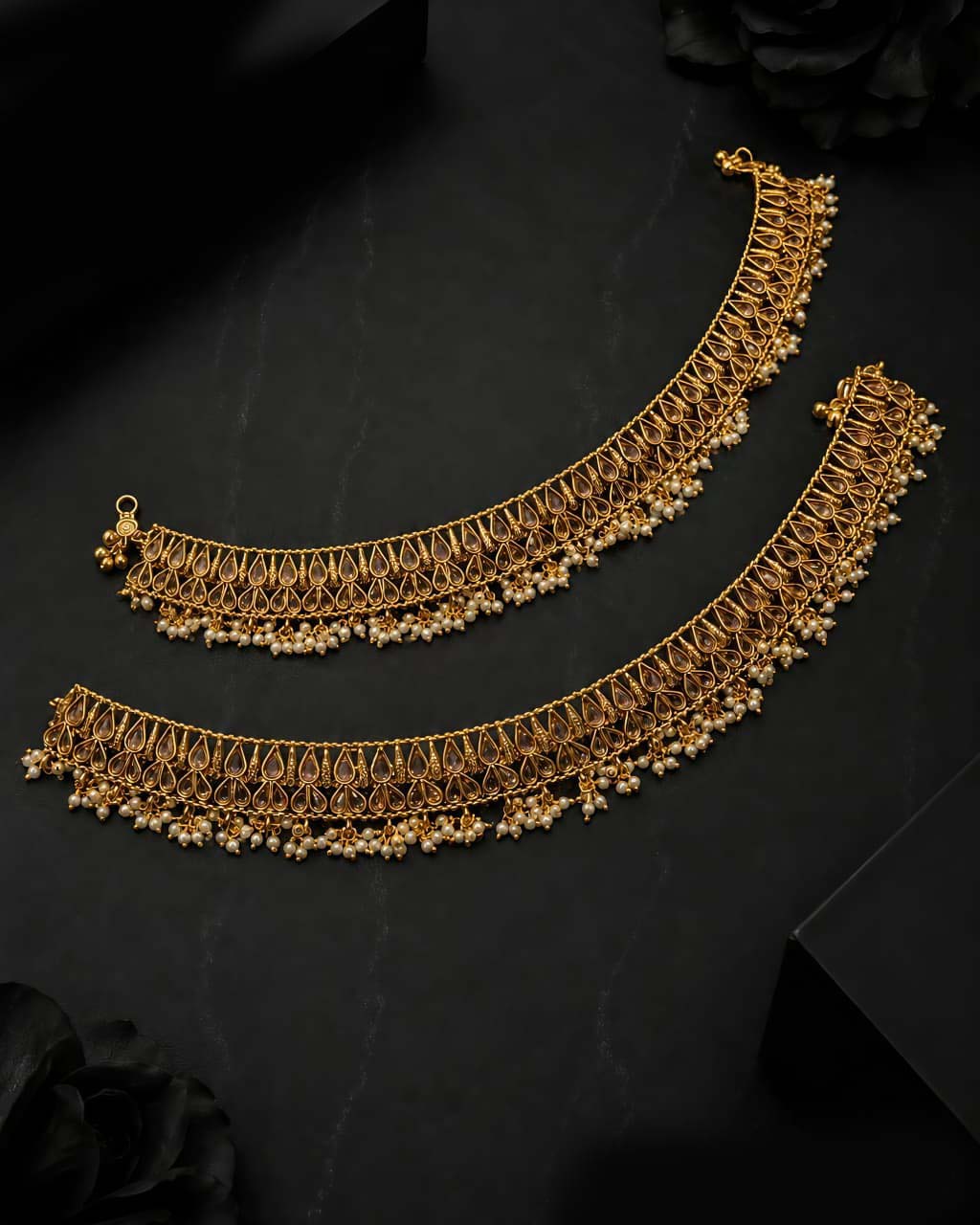 Bridal Indian Zircon Anklets (Pair)