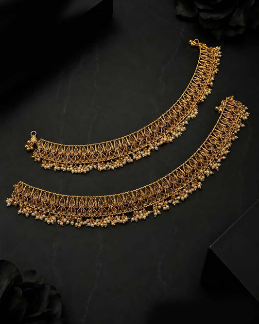 Bridal Indian Zircon Anklets (Pair)