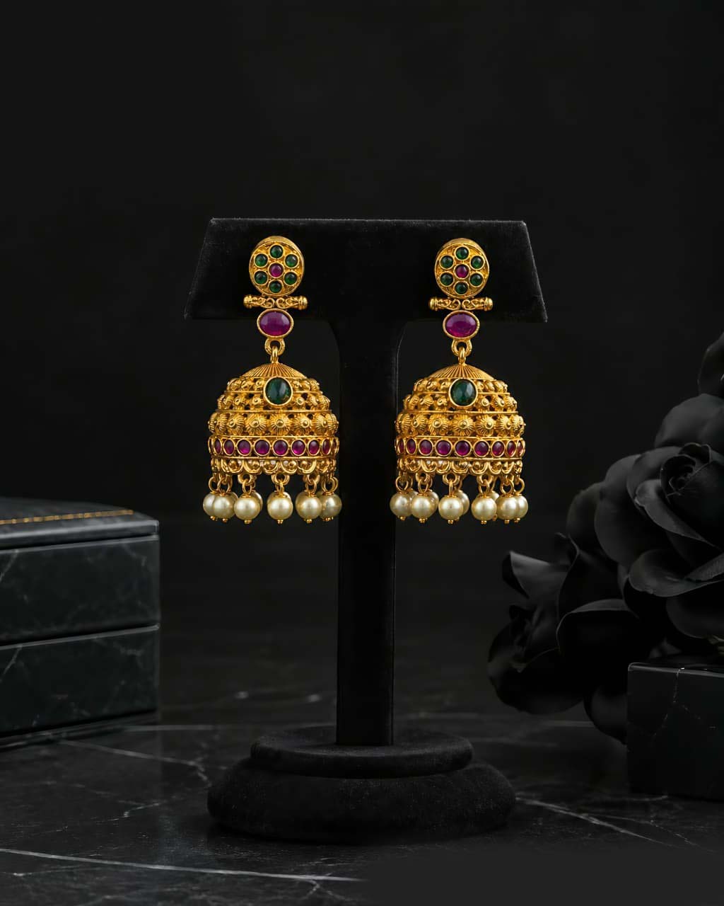 Temple Grace South Indian Jhumki
