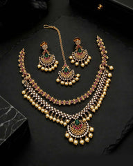 Temple Heritage Double-Layer Necklace Set