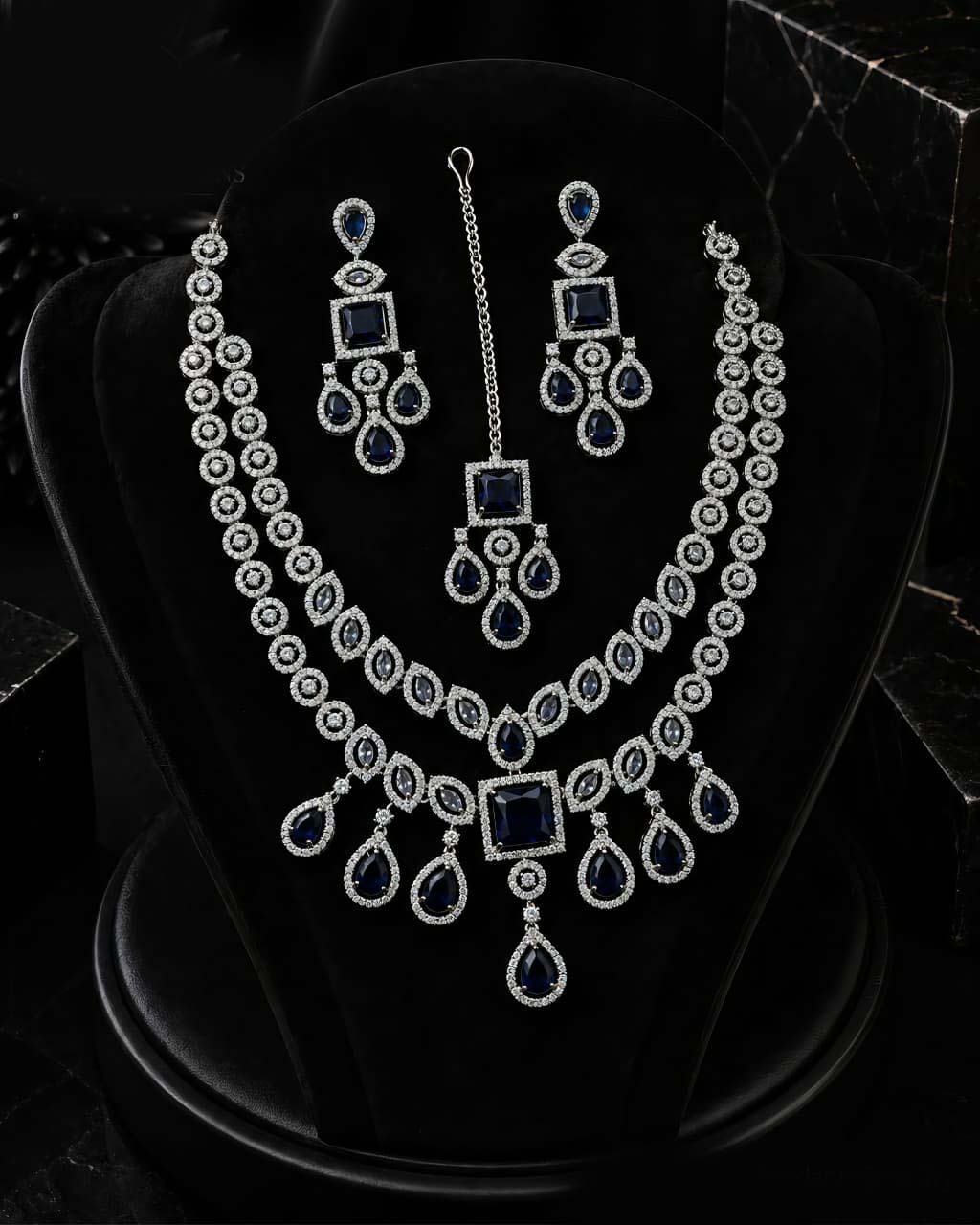 Celestia Luxe American Diamond Necklace Set