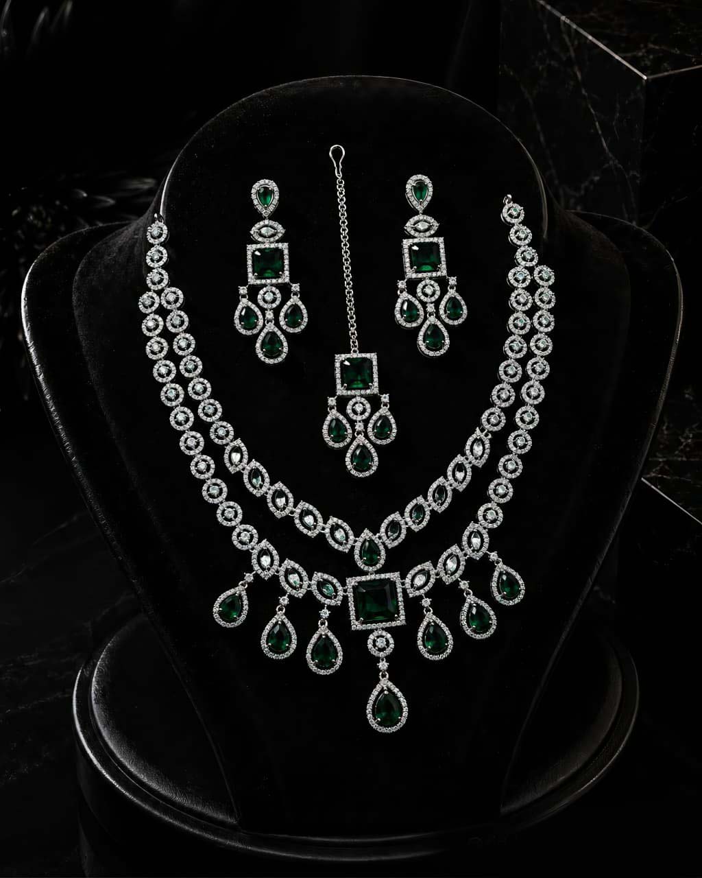 Celestia Luxe American Diamond Necklace Set