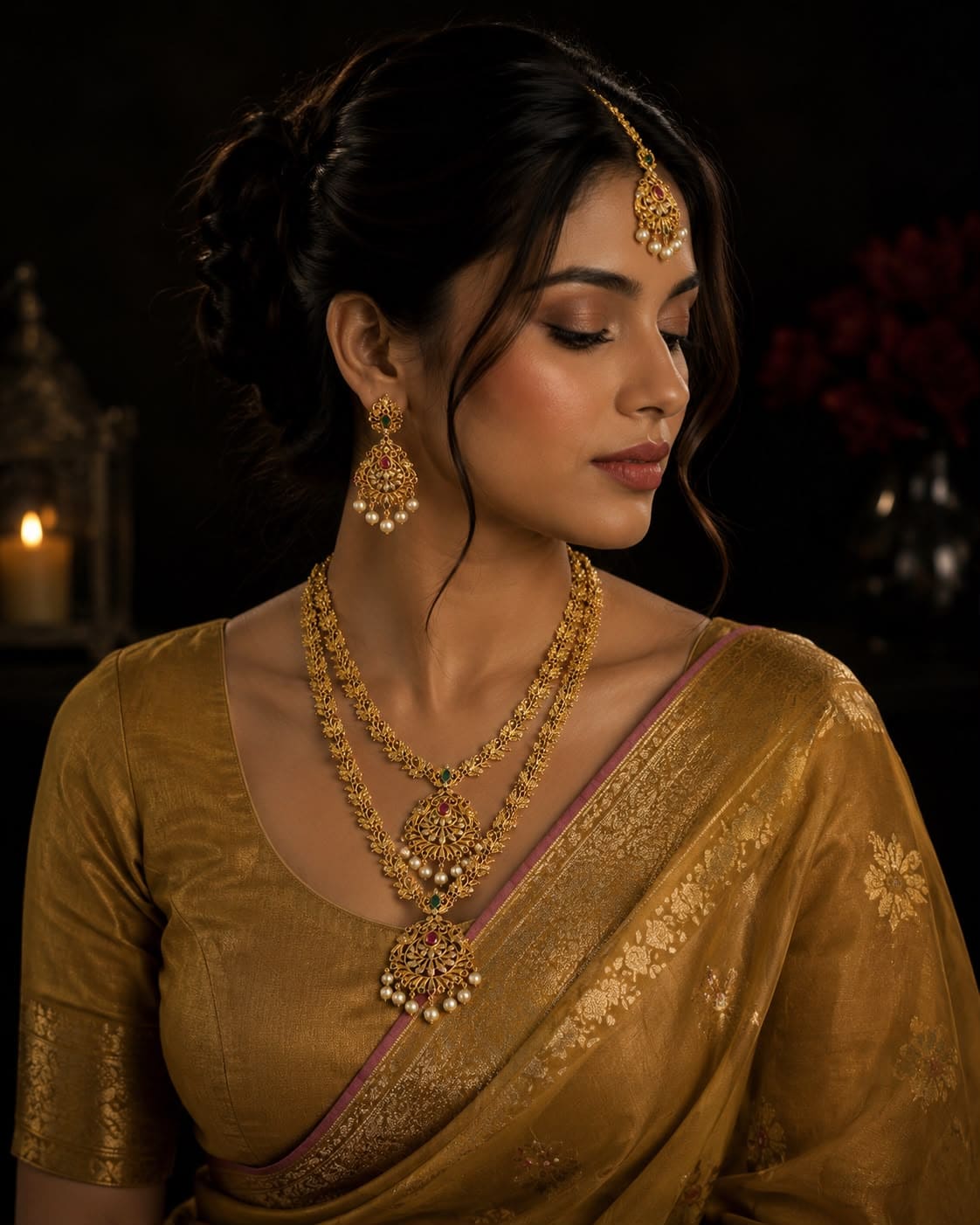 Royal Temple South Indian Mala Set