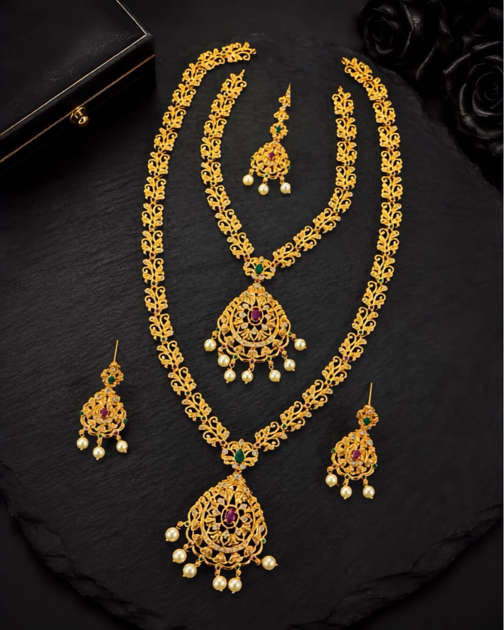 Classic South Indian Temple Mala Set