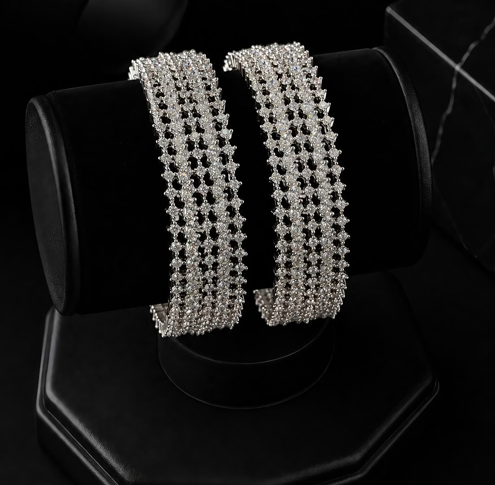 Luxe Shine Openable AD Bangles