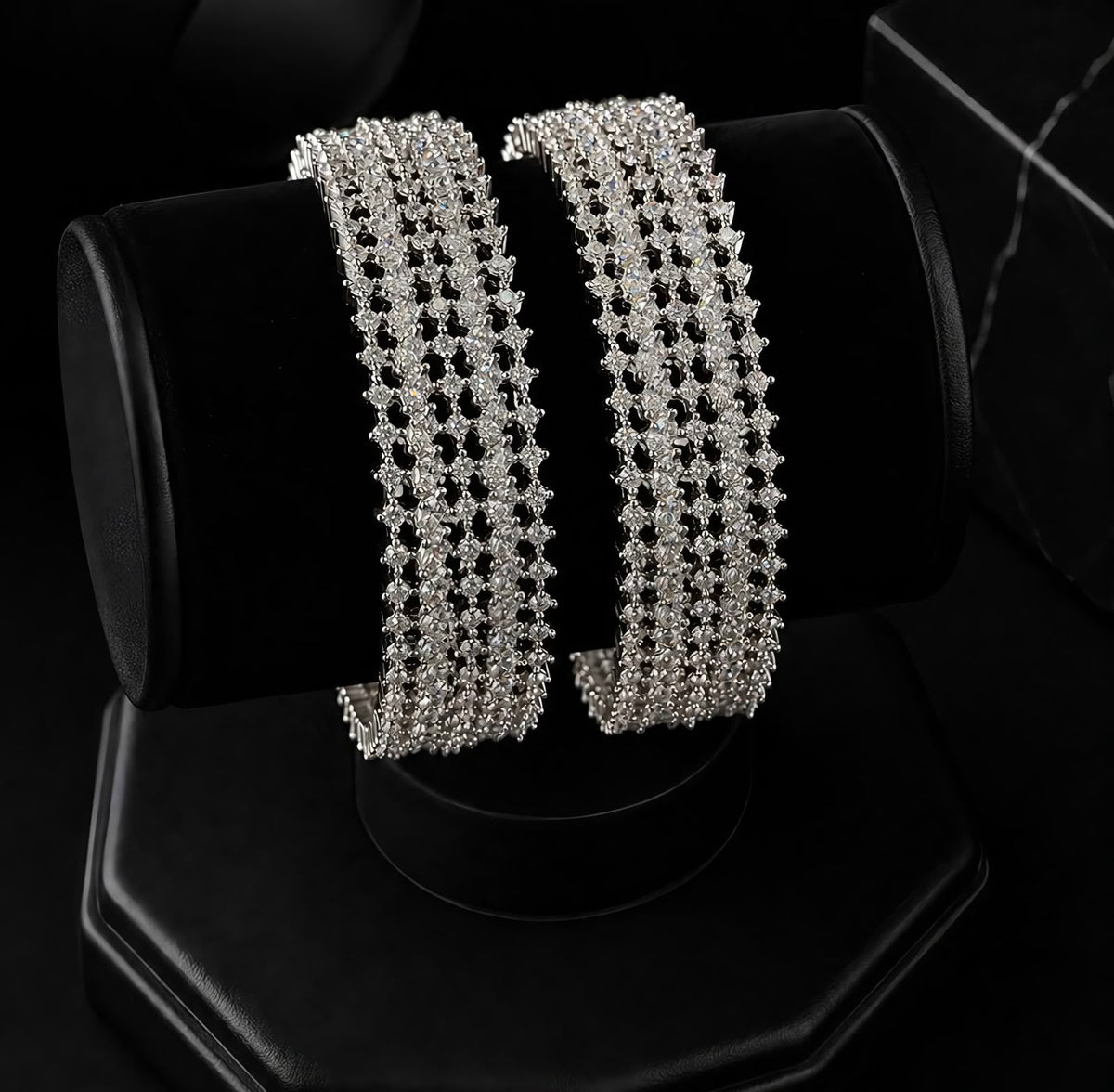 Luxe Shine Openable AD Bangles