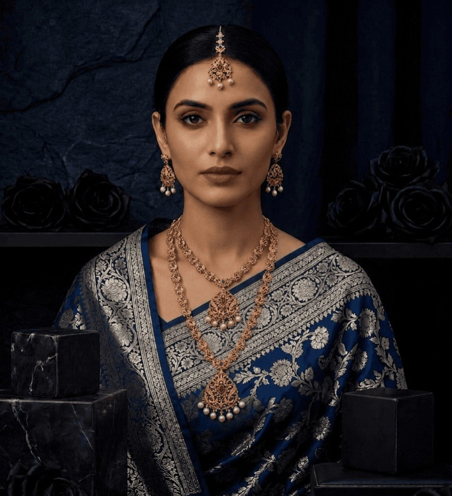 Royal Gold South Indian Mala Set